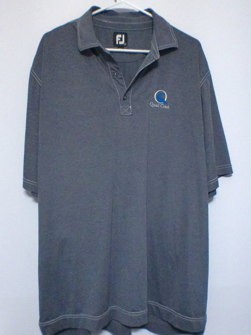 FootJoy FJ Golf Polo Shirt Men’s XL Gray Quail Creek Athletic Fit Style Perform